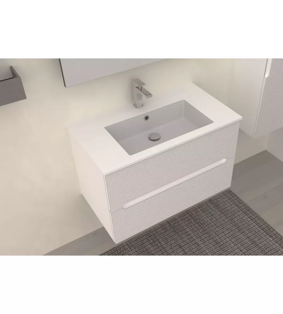 MOBILE BAGNO "CANALETTO" BIANCO OPACO, 80 CM
